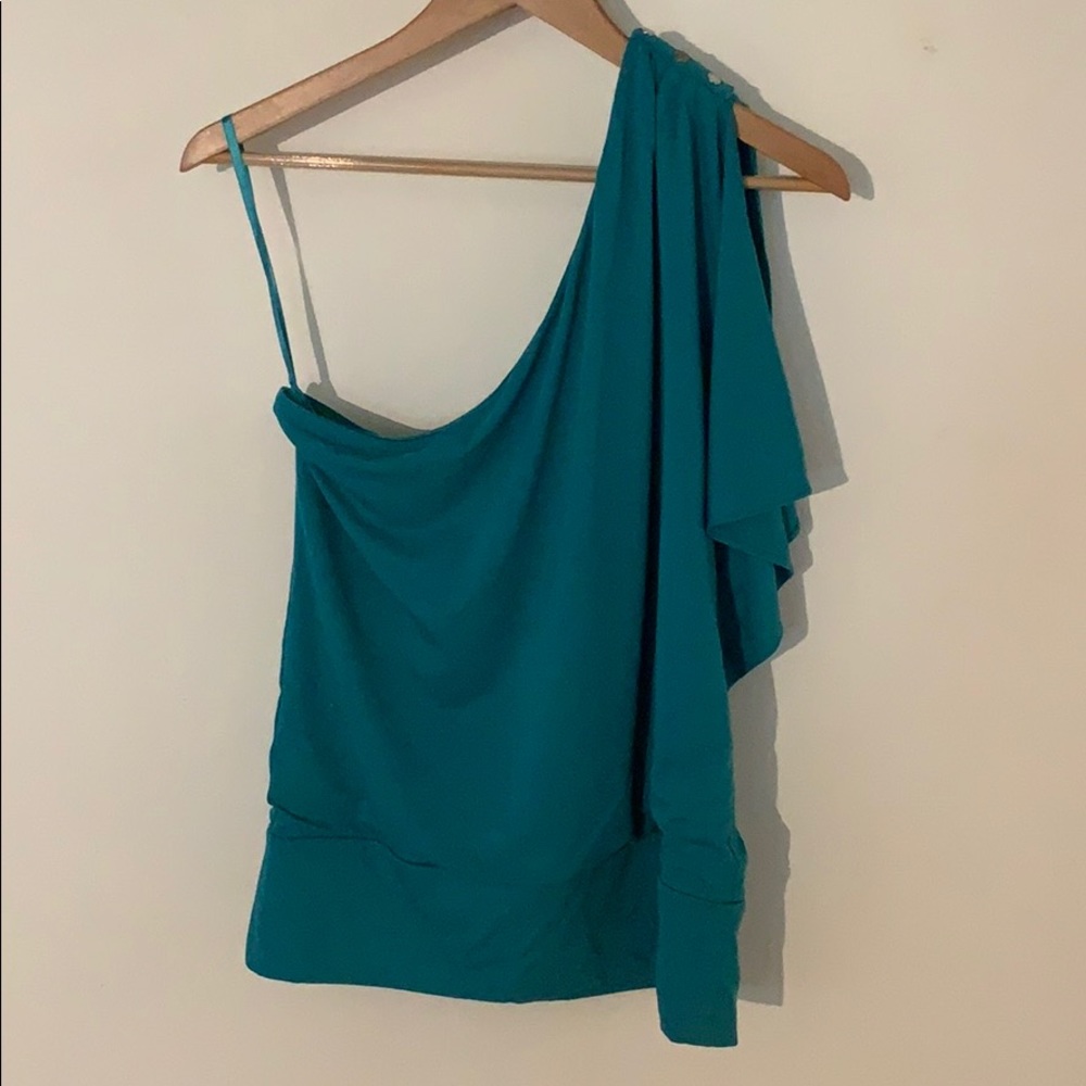 Turquoise one shoulder top